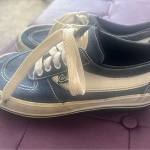 Vintage Candie’s women’s sneakers! Blue suede with white leather trim Size 7